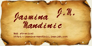 Jasmina Mandinić vizit kartica